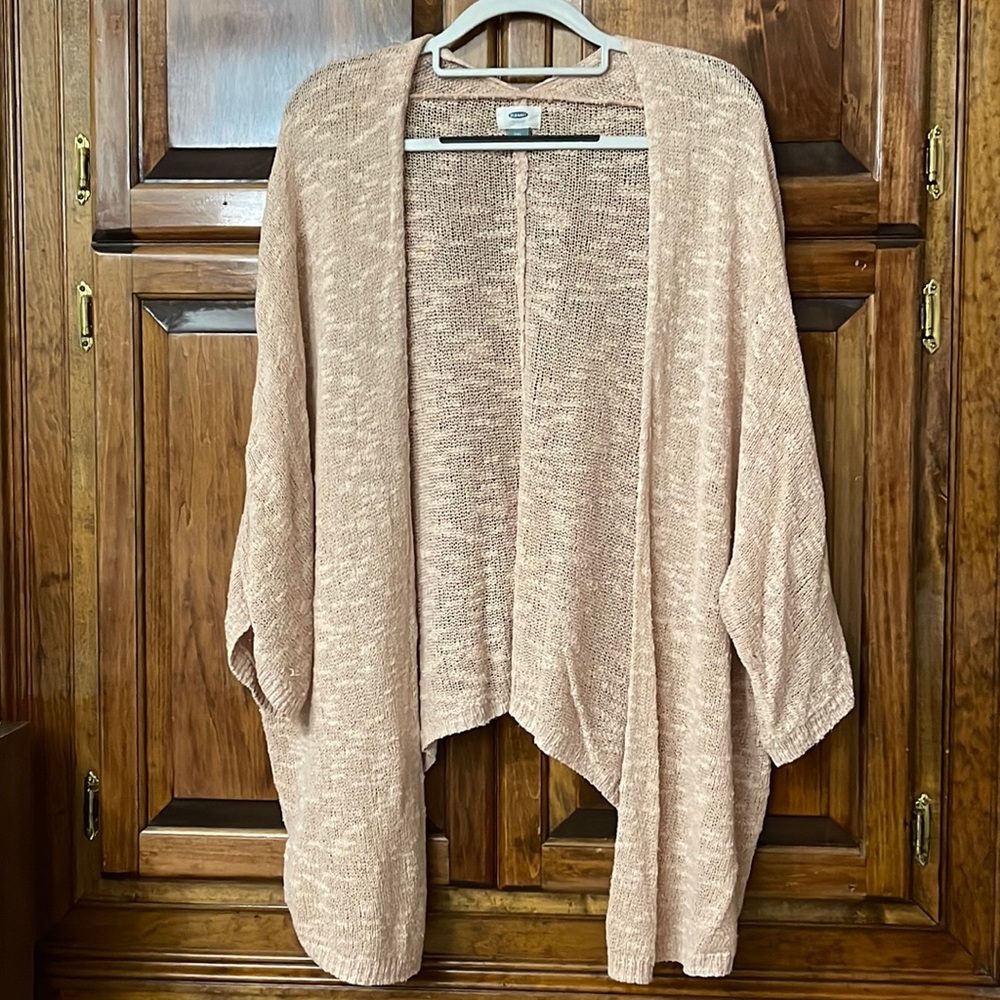 Pale/Light Pink Hi-Low Knitted Batwing Sweater
